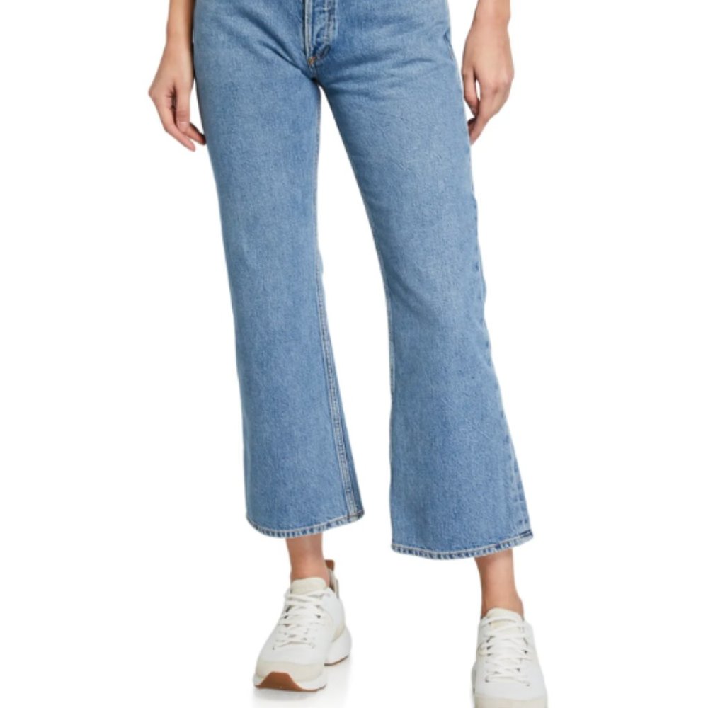 RAG AND BONE rosa mid rise cropped flare - color MISHA size 30